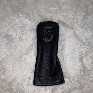 Vessel 5 Wood Black Leather Golf Club Cover